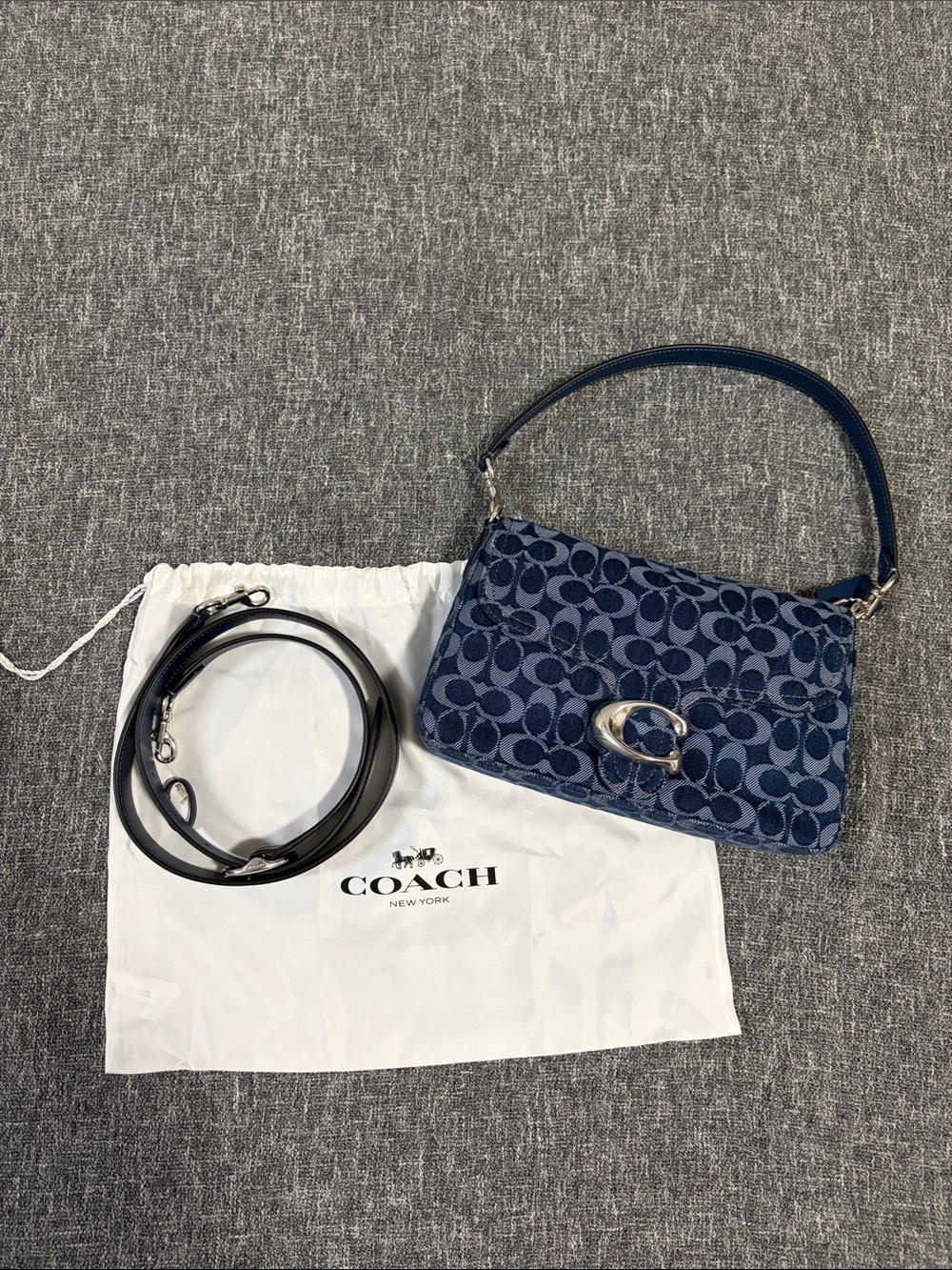 Coach soft tabby shoulder bag in signature denim